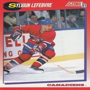 Sylvain Lefebvre - Score '91 Hockey Card